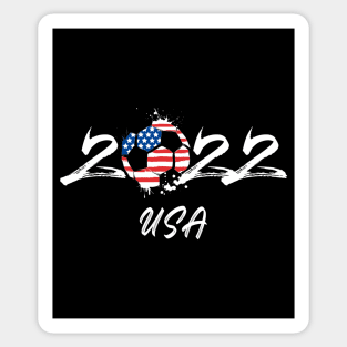 One Nation One Team Soccer Player USA 2022 Tee Funny US American Flag Girls Boys Sticker